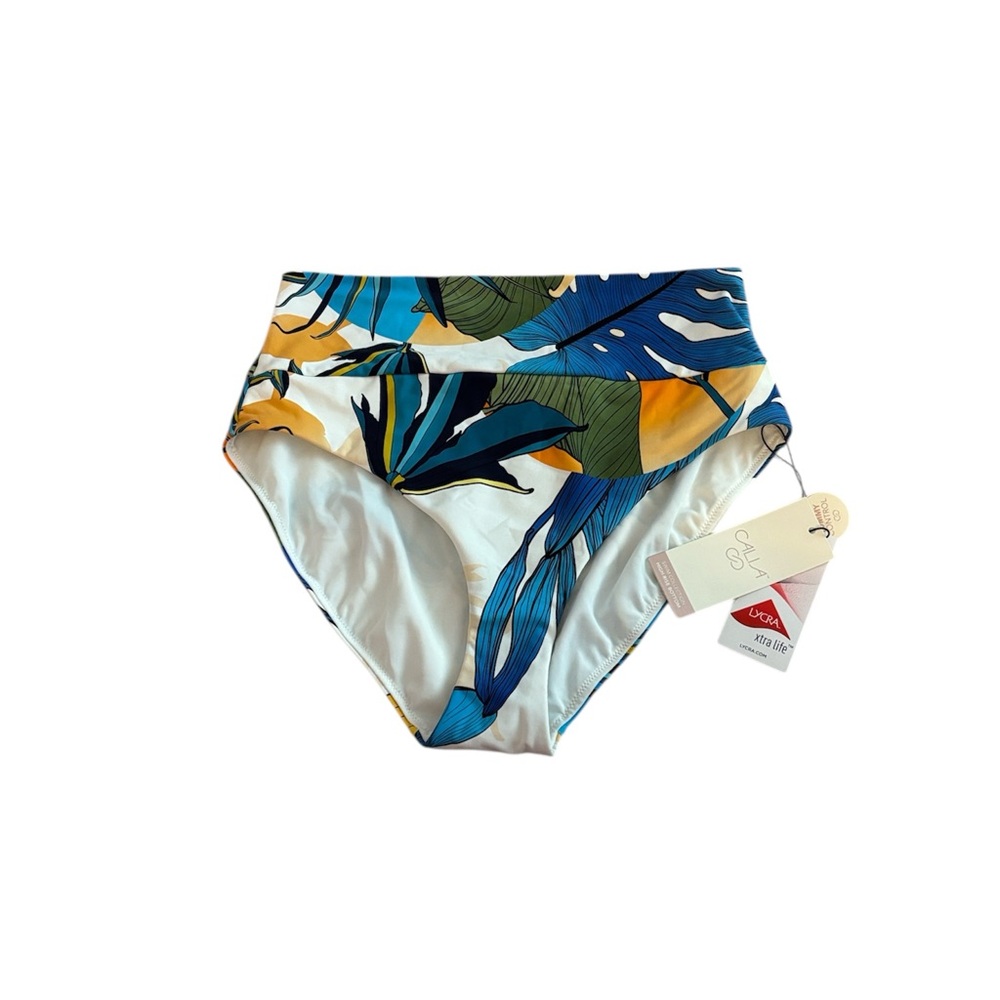 NWT CALIA Wide Banded High Rise Bikini Bottom - Picture 4 of 9